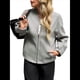 thumbnail image 2 of Sudadera con Cremallera para Mujer, Chaquetas Informales de Larga, Ropa de Abrigo para Invierno, Moda de Otoño Gris L, 2 of 8