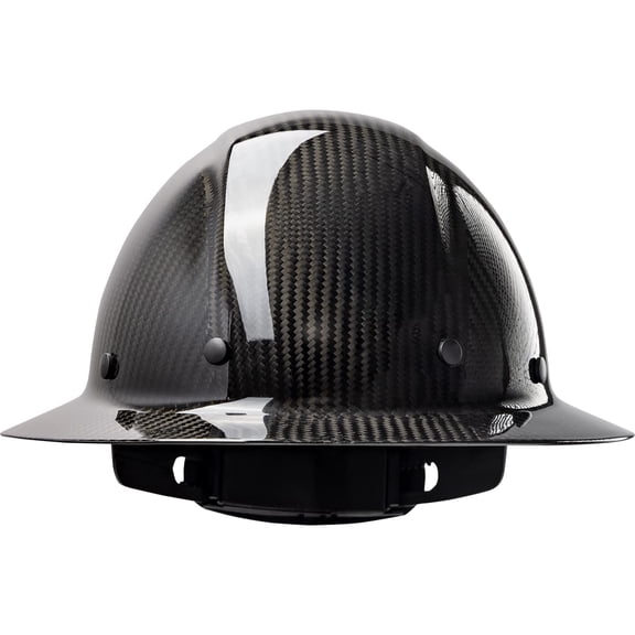 Casco PIP Wolfjaw de fibra de carbono con ala completa, negro