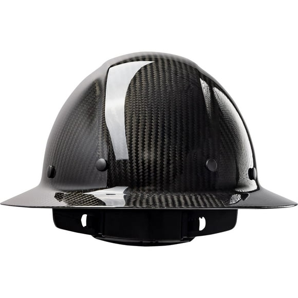 Casco PIP Wolfjaw de fibra de carbono con ala completa, negro