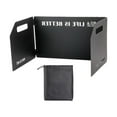 thumbnail image 4 of Almencla Camping Windscreen, Gas Wind Protection, with Carrying Bag, Folding Windshield 3 Plates Black, 4 of 8