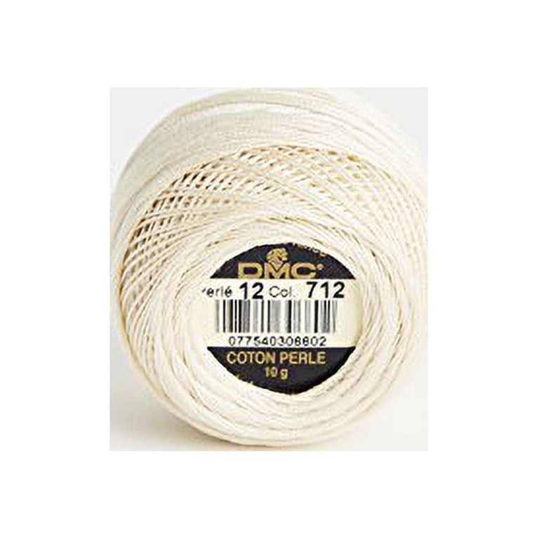 DMC Cotton Perle Thread Size 8 - Color 712, 10 Gram Ball, 100% Cotton Embroidery Thread