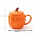 thumbnail image 2 of AYktou Fall Pumpkin Mug, Halloween Ceramic Mug Cup with Lid and Handle, 13.53Oz Thanksgiving Porcelain Coffee Cup Gifts for Adults Men Women Tabletop Cute Decorative Drink Cup, 2 of 7