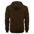 thumbnail image 3 of Mens Hoodies Pullover 2025 Fall Winter Long Sleeve Quarter Zipper Plain Tactical Hoodie with Pockets Hooded Sweatshirt, 3 of 4