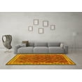 thumbnail image 3 of Ahgly Company Indoor Square Oriental Yellow Traditional Area Rugs, 6' Square, 3 of 4