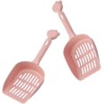 thumbnail image 1 of 2 Pack Cat Litter Scooper with Easy Clean Handle (Pink), 1 of 7