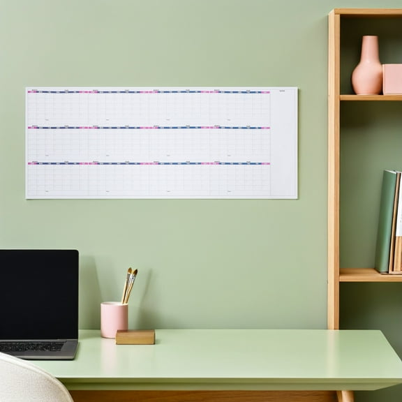 Raindrops Large Dry Erase Wall Calendar 1 Set Reusable Undated Planner with Double-Sided Tape for Easy Mounting