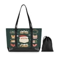 thumbnail image 7 of FORMRS Canvas Laptop Tote Bag for Women with 15.6" Computer Compartments Shoulder Handbag, Green Christmas, 7 of 7