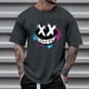 thumbnail image 4 of Camisetas de Cuello de la Tripulación de los Hombres de Poliéster Impreso en Seco Rápido, Cuello Redondo de Corte 3D para Gimnasio, Carrera, Ciclismo Y Ocasional, 4 of 4
