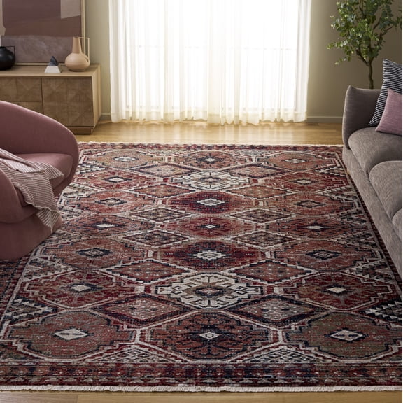 SAFAVIEH Herat Kian Oriental Area Rug, Rust/Creme, 9' x 12'