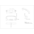 thumbnail image 2 of Elements 984-3 Slade 3" Center To Center Contemporary Curved Corner Cabinet Handle /, 2 of 4
