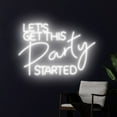 thumbnail image 3 of Handmadetneonsign Let's Get This Party Started Neon Sign, Let's Get This Party Started LED Light, 3 of 5