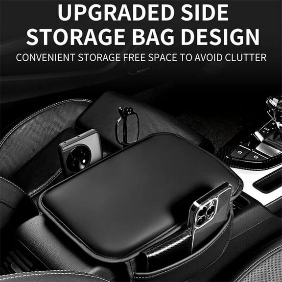 Car Interior Seat Armrest Cushion Pad Cover Protector Storage Bag Accessories US