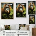 thumbnail image 4 of Designart "Sunlit Jungle With Orangutans II" Orangutan Floater Framed Wall Art Living Room, 4 of 5