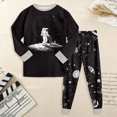 thumbnail image 2 of Gibobby Toddler Boys Pajamas Dailywear Set Boys Girls 2t 3t 4t 5t Fall Winter Round Neck Pants Set Loungewear 2Pc Long Sleeve Pajamas Set Toddler Boys Clothes,Light Gray,Size 6-7 Years, 2 of 8