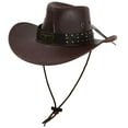thumbnail image 3 of Segolike Cowboy Hat Women Sun Protection Hat for Stage Performance Costume Props Shopping Brown, 3 of 8