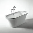 thumbnail image 3 of Bathhaus Oval Double Ended Freestanding Lucite Acrylic Bathtub with a Chrome Mechanical Pop-up Waste and Chrome Center Drain with Internal Overflow, 3 of 6
