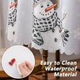 thumbnail image 5 of Christmas Tablecloth, Christmas Snowman Decor Table Cover Xmas Decorations for Home Winter Holiday Grey Scallop Edge Party Table Decorations 60 Inch Diameter, Round, 5 of 6