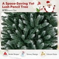thumbnail image 6 of Costway 6 FT Pre-Lit Christmas Tree Hinged Slim Pencil Xmas with 250 LED Lights & 618 Tips, 6 of 10