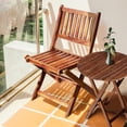 thumbnail image 3 of LUCKHAO  3-Piece Patio  Acacia Wood Bistro Set, Wooden Folding Patio Furniture for Garden Backyard Balcony Porch ,with 1 Coffee Table and 2 Foldable Chairs, 3 of 11
