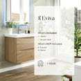 thumbnail image 6 of Eviva Smile 30" White Oak Wall Mount Modern Bathroom Vanity w/ White Integrated Top, 6 of 6