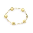 thumbnail image 1 of 14K Gold 9-10mm Golden South Sea Cultured Pearl Tincup Bracelet, 1 of 6