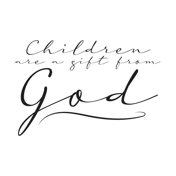 Children Are a Gift From God Religious Quote Love Jesus Vinyl Wall Decal Wall Art Sticker Designs Vinyl Stickers For Home House Walls Rooms Windows Bedroom Decoration Size (12x12 inch)