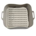 thumbnail image 2 of Olla de silicona, bandeja para hornear con calefacción de alta temperatura, forros para freidora de aire para restaurante, accesorios de cocina Herramientas y accesorios para hornear Marrón/L Bewildely HA007280-05, 2 of 6