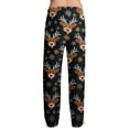 thumbnail image 4 of Fabrcox Christmas Snowman Printed Pajama Pants for Men Elastic Waist Drawstring Lounge Bottoms Straight Leg Light Weight Women Loungewear with Pockets Navy S, 4 of 4