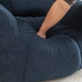 thumbnail image 2 of Bean Bag Chair, Bean Bag Sofa with Tufted Soft Stuffed Filling, Fluffy and Lazy Sofa, Comfy Cozy Bean Bag Chairs with Memory Foam for Dorm, Apartment, Living Room,Dark Blue, 2 of 8