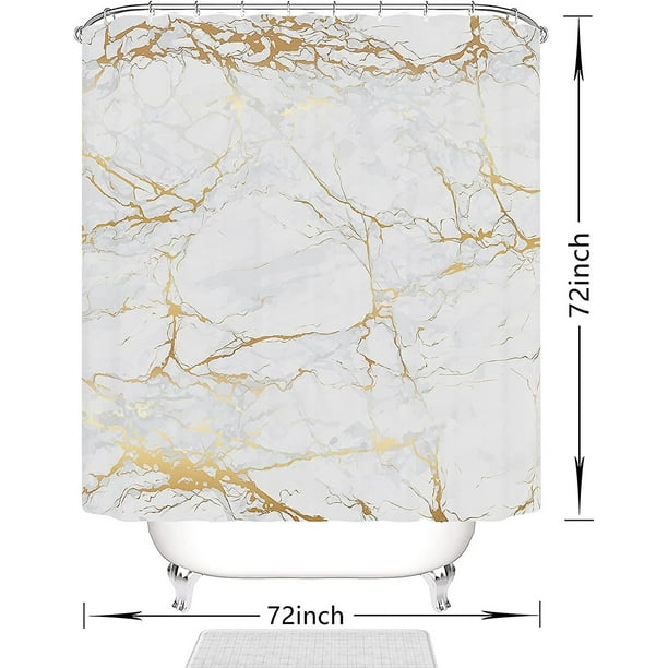 Cortina De Ducha Moderna Cortinas De Ducha De Lujo De Mármol Para Baño