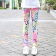 thumbnail image 3 of Toddler Baby Girls Leggings Little Girl Footless Thin Stretch Pants Kids Soft Printed Legging 1-9 Years, 3 of 5