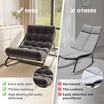 thumbnail image 4 of EDTara Rocking Chair with Cushion, Indoor/Outdoor Adjustable Metal Frame Padded Lounge Rocker, 450 Lbs Capacity Glider for Garden, Poolside, Balcony, Backyard, Modern Design, 4 of 7