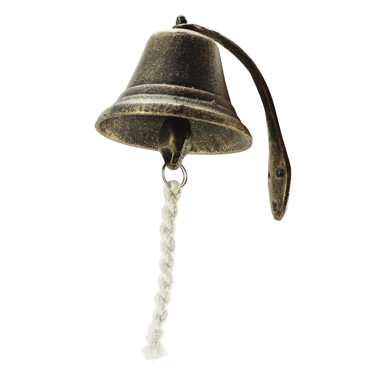Cast Iron Door Bell Wall Mounted Retro Style Sturdy Iron Construction for Patio Shop Restaurant