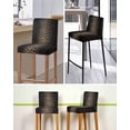 thumbnail image 5 of Leopard Print Bar Stool Covers Set of 4, Chic Abstract Black Brown Animals Texture Stretch Washable Bar Chair Covers with Backs, Removable Pub Counter Height Chair Cover for Kitchen Dining Room Cafe, 5 of 7