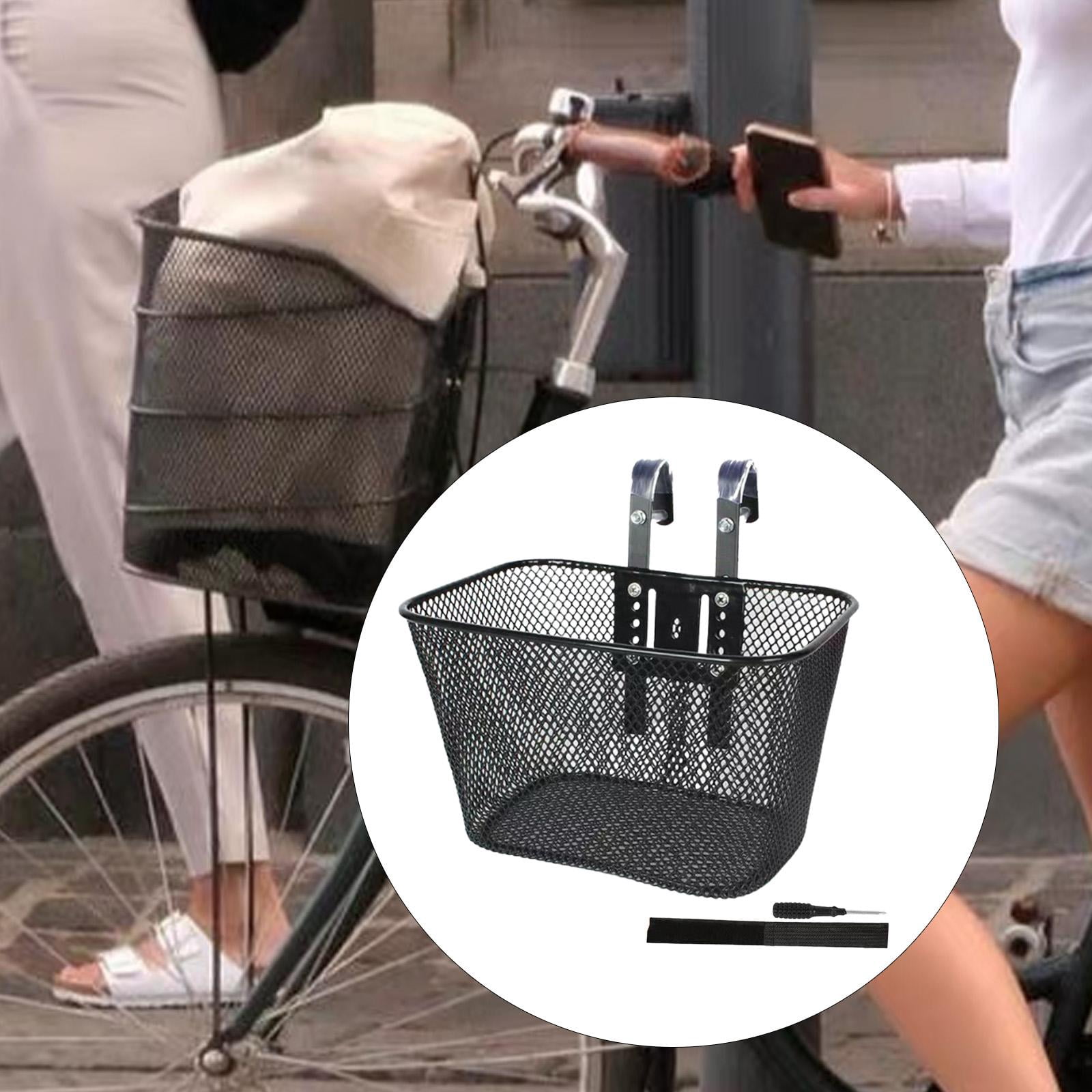 Kids Bike Basket Children Bicycle Basket Front Bicycle Basket Sturdy Metal Construction for Boys Girls Bikes