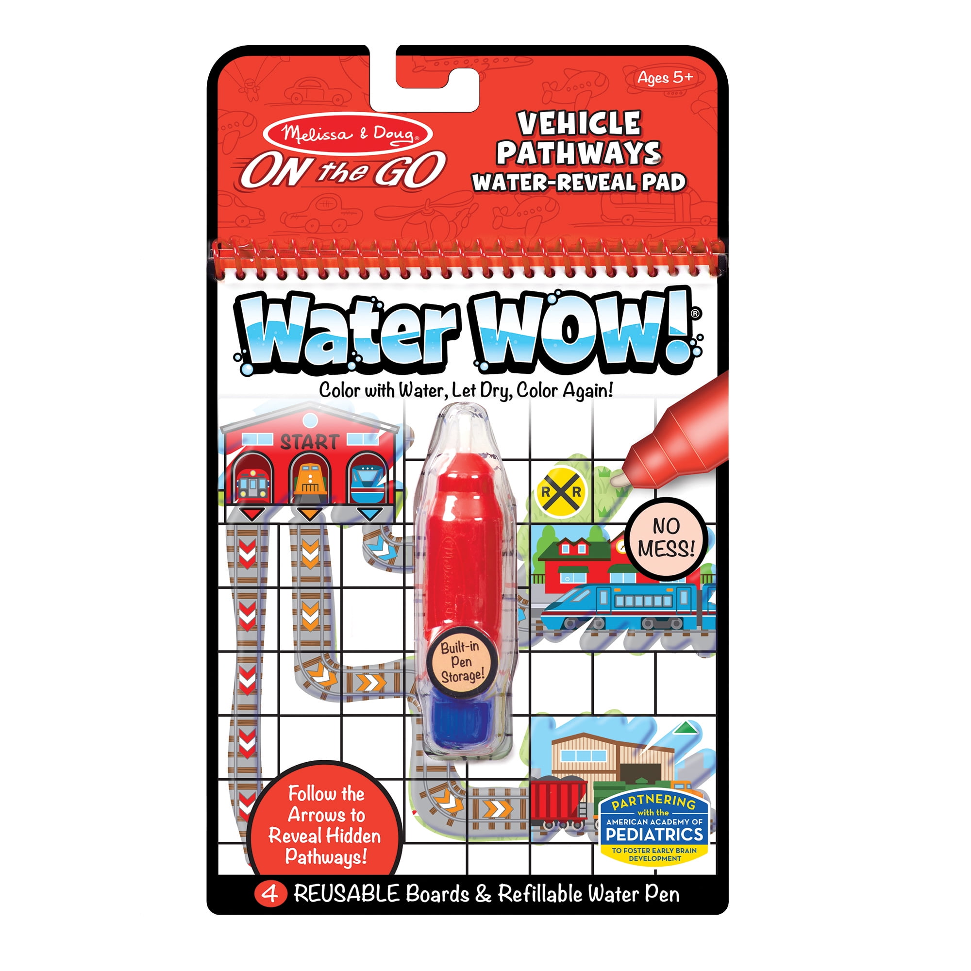 Melissa & Doug On the Go Water Wow! Reusable WaterReveal Activity Pad Vehicle Pathways