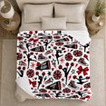 thumbnail image 5 of Spirited Cheerleader Silhouette, Playful Artistic Scene, Warm Flannel Blanket for Living Room and Bedroom with Detailed Artwork, Art Lovers Housewarming Gift, Artistic Home Decor, 5 of 9