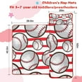 thumbnail image 5 of Red and White Striped Baseballs Pattern Toddler Nap Mats for Kids Preschool,Sleeping Mat Bag or Kids,Toddler Sleeping Bag,Toddler Nap Mat or Daycare, 5 of 6