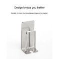 thumbnail image 2 of 304 Stainless Steel Toothbrush Holder Bathroom Non-perforated Self-adhesive Toothbrush Holder Wall Hanging Drain Rinse Cup Holder, 2 of 9