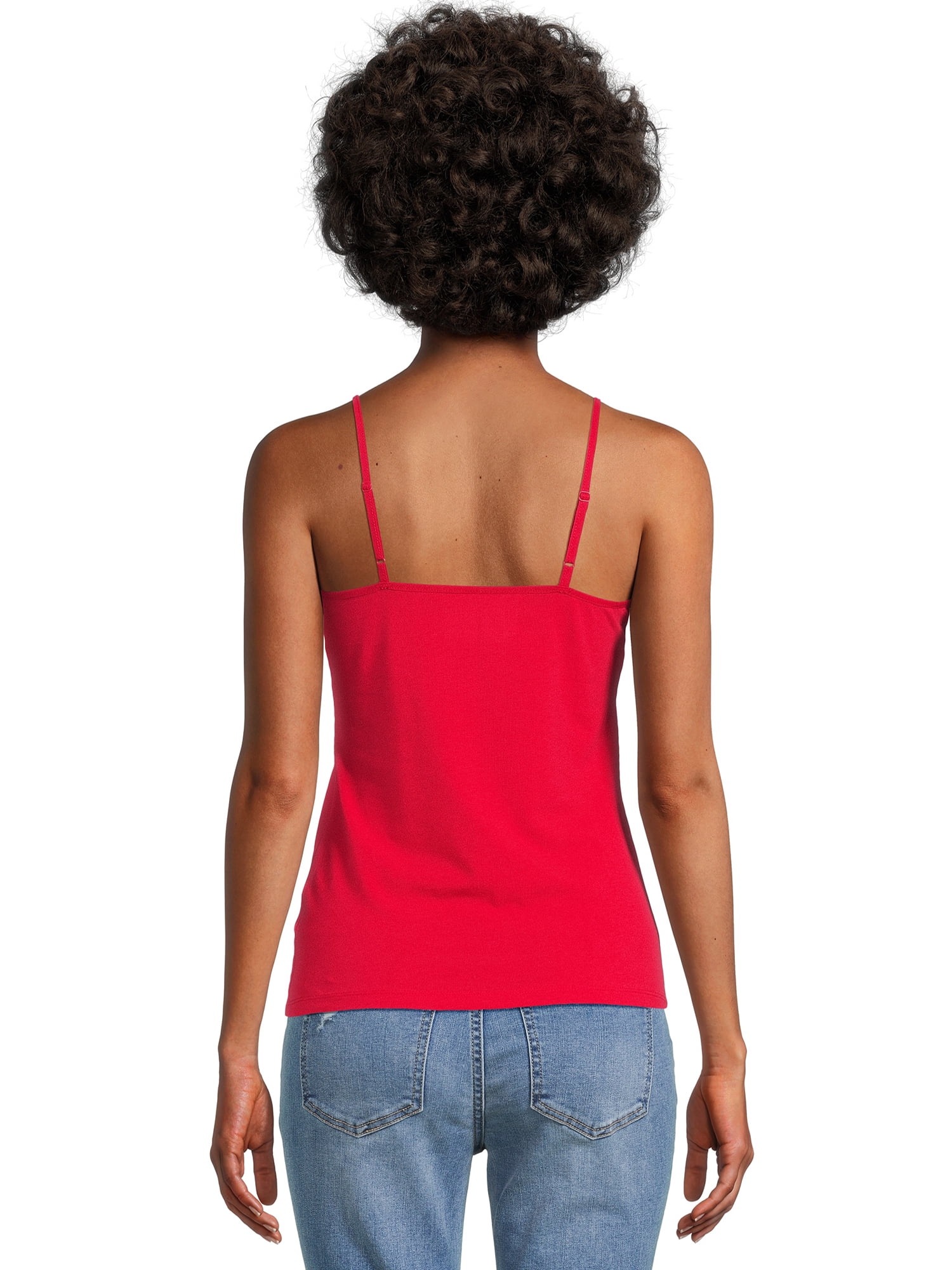 Time & Tru Women's Stretchy Knit Cami with Adjustable Straps, 5