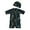 a-Black2821, variant on VNKIDY Boys Kids Two Piece Rash Guard Swim Set With Half High Neck Short Sleeve Half Zip Dinosaur Print One Piece Matching Swim Cap For Summer Beach Pool Activities Black 2-3Years