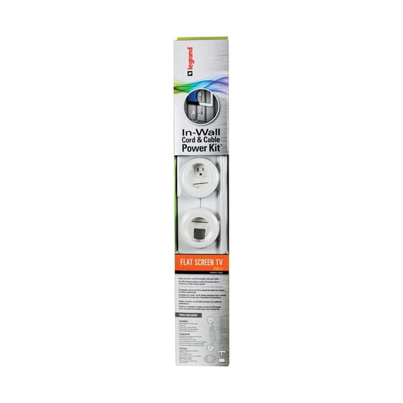 Kit de fundas de cable Legrand CMK70, paquete de 1 paquete para TV de pantalla plana