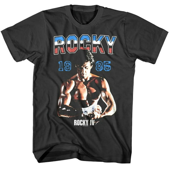 Rocky 4 1985 Taped Fists Men's T Shirt (Charcoal, AdultS)