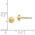 thumbnail image 5 of 14K Yellow Gold Madi K Diamond Cut 4mm Half-Ball Post Earrings (4 X 4) Made In Spain se2365, 5 of 6