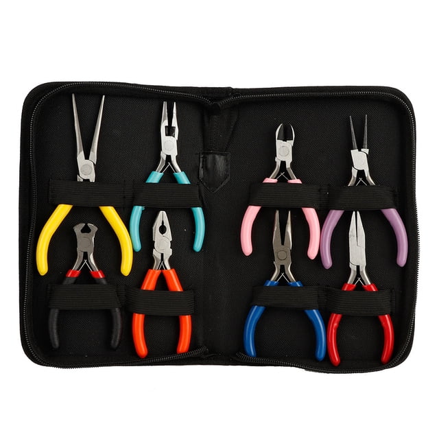 8pcs/set Acier Mini Pinces Long/Round/Flat Nez Pinces Bijoux Faisant Outil de Traitement