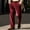 Red, variant on GUZOM Mens Gray Velvet Pleated Trousers, Relaxed Fit Straight Leg Pants for Smart Casual Office Wear & Holiday Parties,Size 2XL
