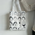 JAHH Canvas Tote Bag for Women Aesthetic Cute Printing Art Shopping