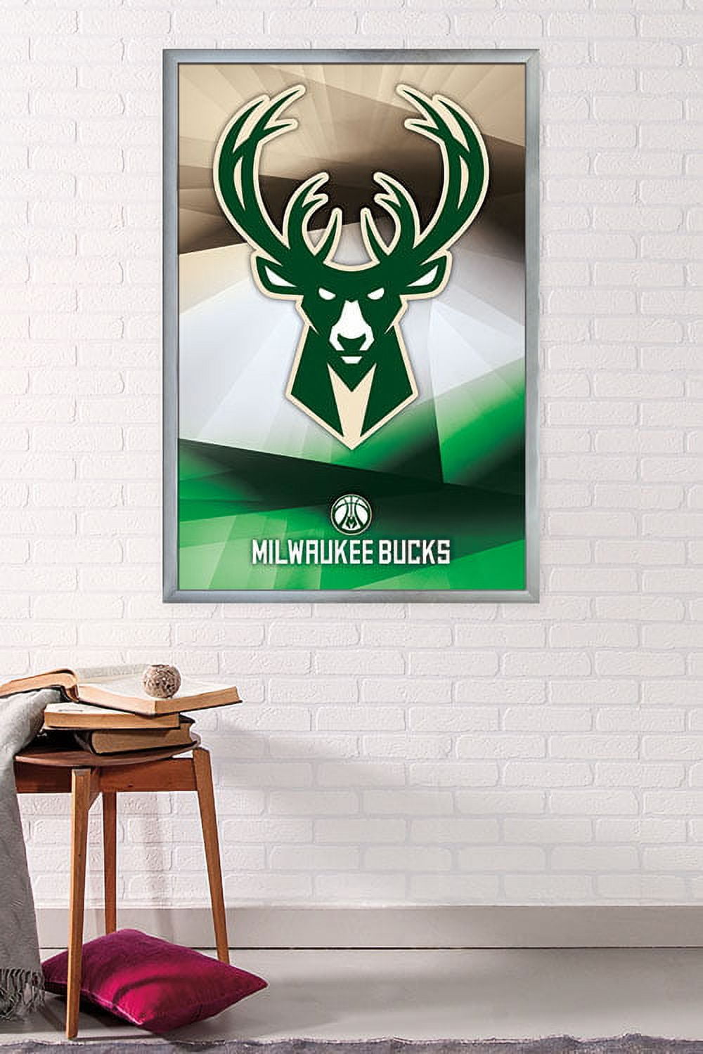 NBA Milwaukee Bucks - Logo 16 Wall Poster, 22.375" x 34", Framed