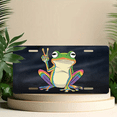 thumbnail image 6 of 1 Pcs 2D Flat License Plate Covers & Frames, Rainbow Frog For Decorative Front, Waterproof For Decoration Aluminum License Plate Covers & Frames Cover For Men Women, 12" X 6", 6 of 7