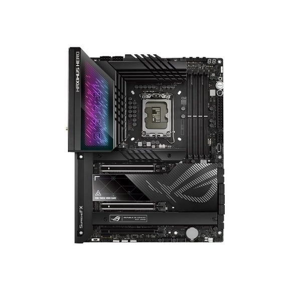 ASUS ROG Maximus Z790 Hero - Carte Mère - ATX - Socket LGA1700 - Chipset Z790 - USB 3.2 Gen 1, USB 3.2 Gen 2, USB4, USB-C 3.2 Gen 2x2, USB-C 3.2 Gen 1 - 2,5 Gigabit LAN, Wi-Fi 6, Bluetooth - Graphiques Embarqués (cpu requis) - hd audio (8 Canaux)